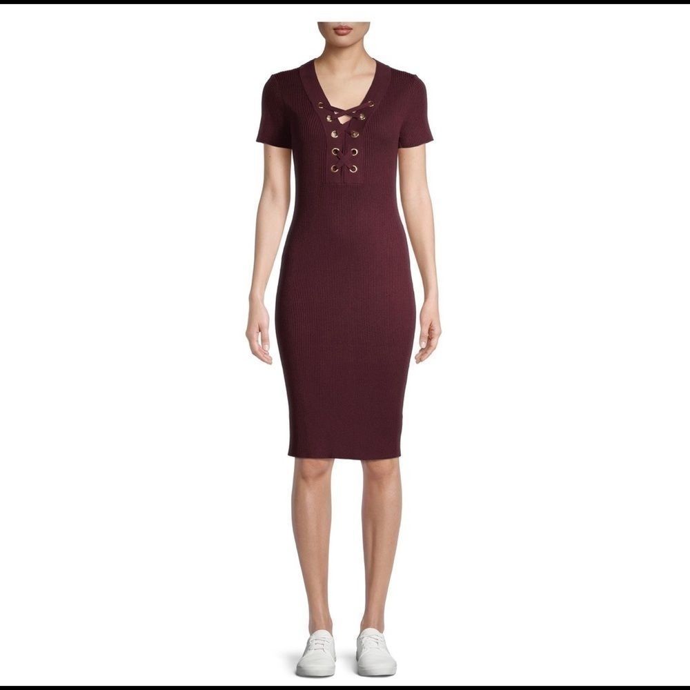 🆕No Boundaries Juniors' Lace up Bodycon Dress - Picture 10 of 10